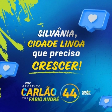 Honestidade, transparência e gestão são as palavras-chave para colocarmos Silvânia nos trilhos do desenvolvimento novamente.